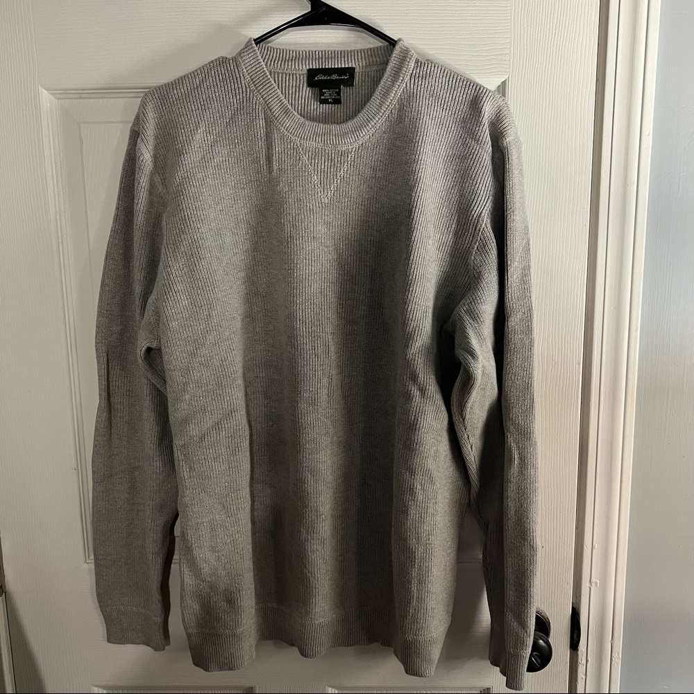 COPY - Vintage Eddie Bauer Sweater Mens Size XL grey 100% Cotton Oversized